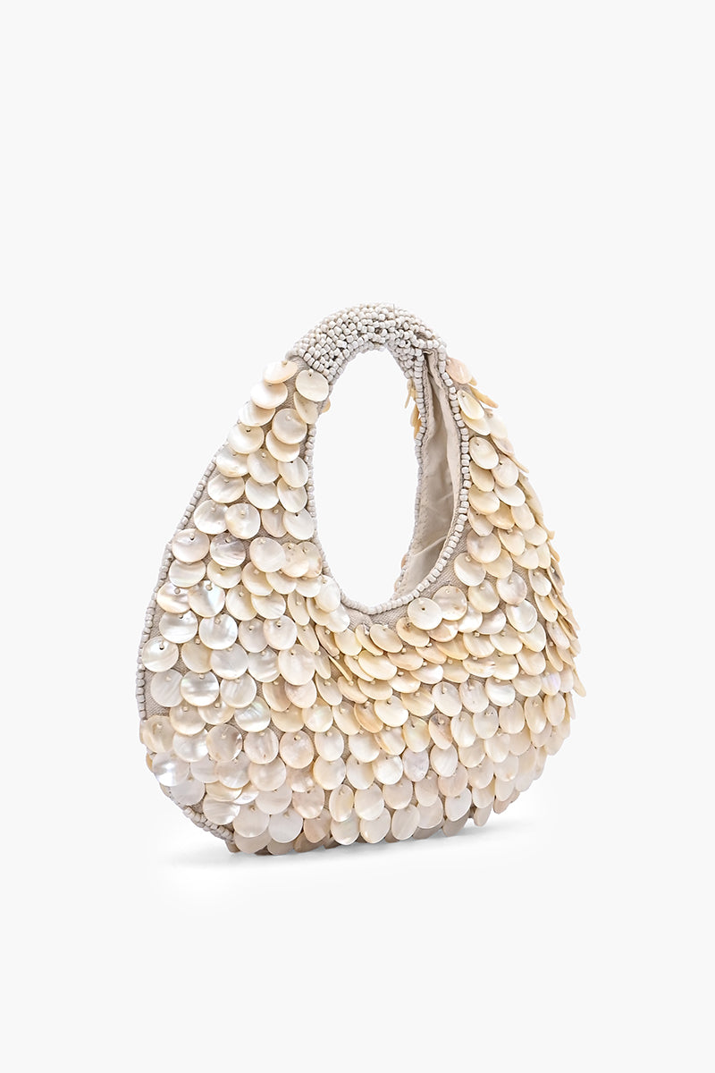Rainbow Shell Beaded Round Hand-Held Bag | View 4
