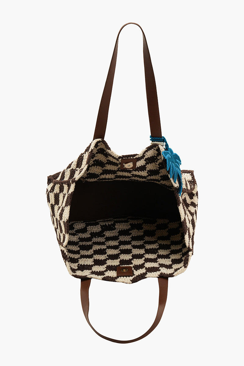Checkered Crochet Tote | America & Beyond