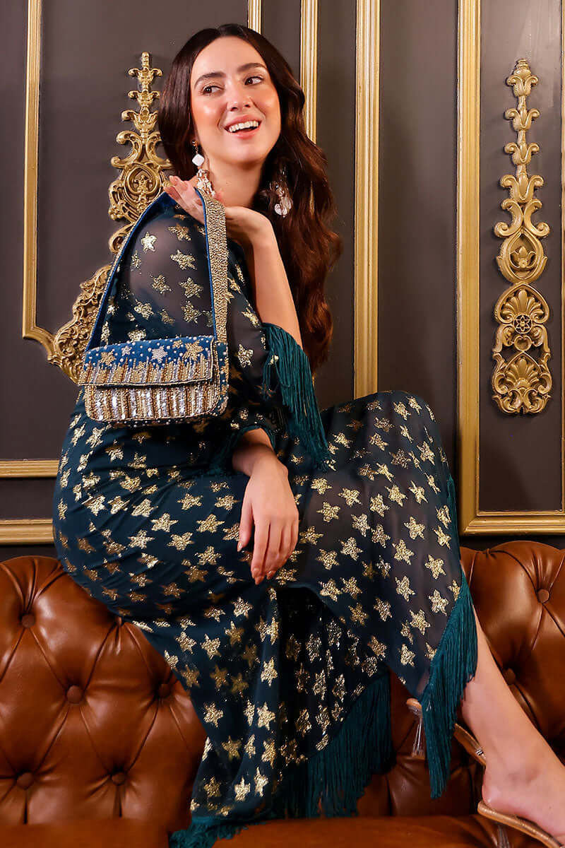 Star Beaded Party Shoulder Bag