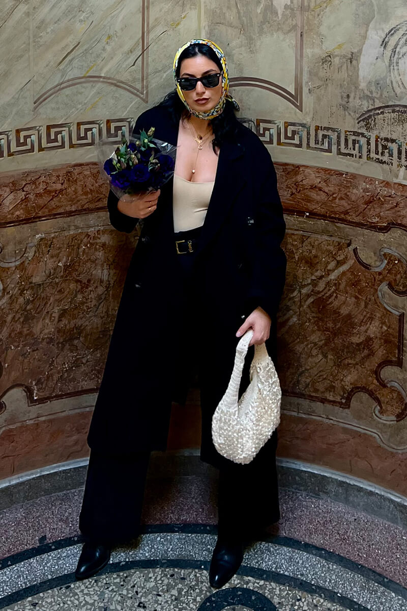 Crochet Shell Beaded Handheld Bag