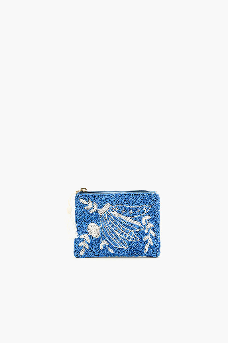 Banana Leaf Beaded Coin Pouch
