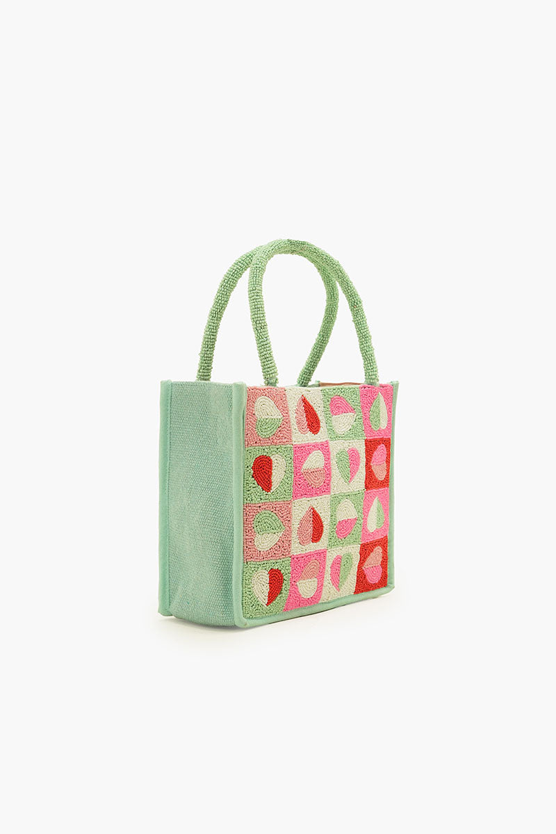 Sweetheart Hand-Beaded Romantic Mini Tote