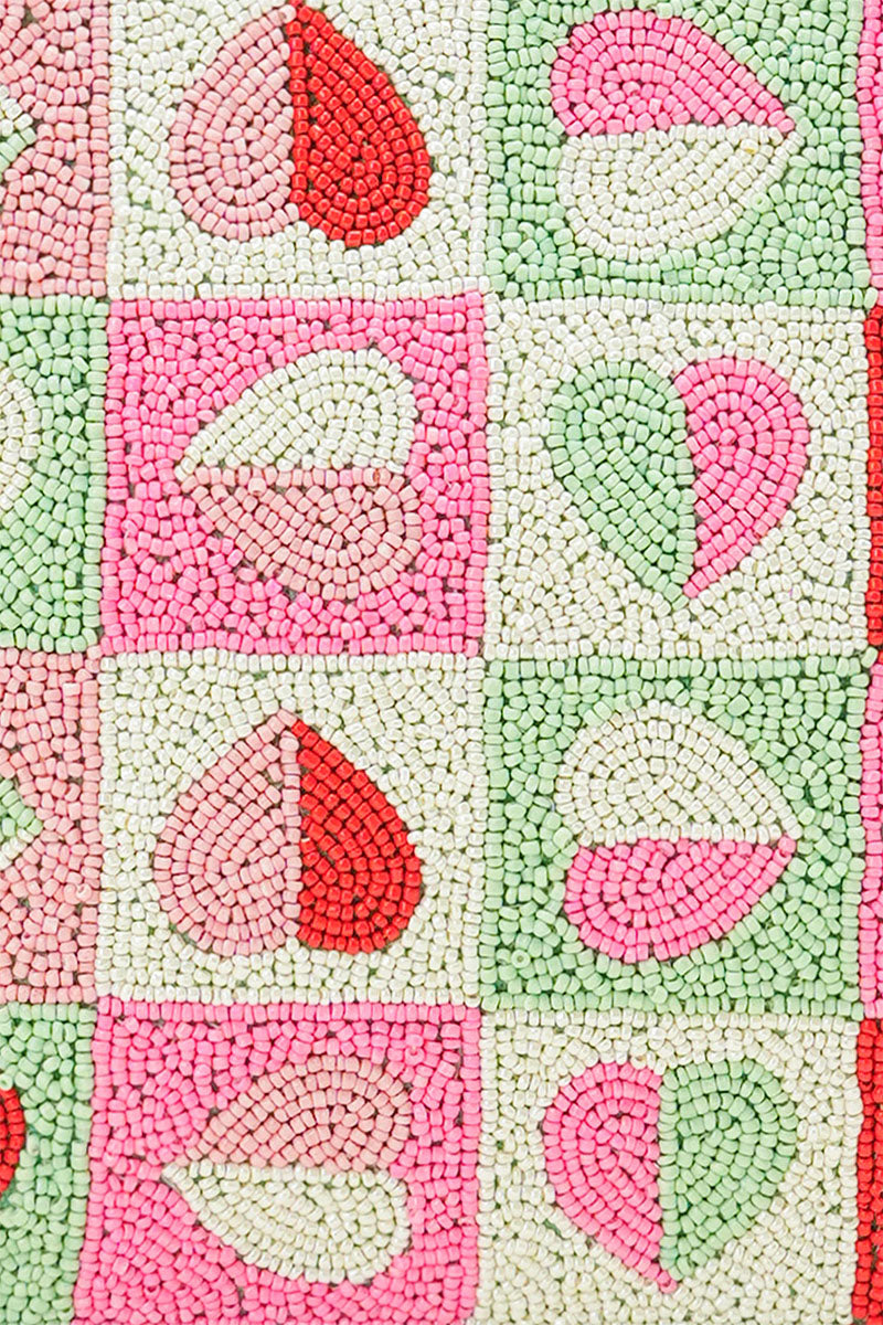 Sweetheart Hand-Beaded Romantic Mini Tote | view 2