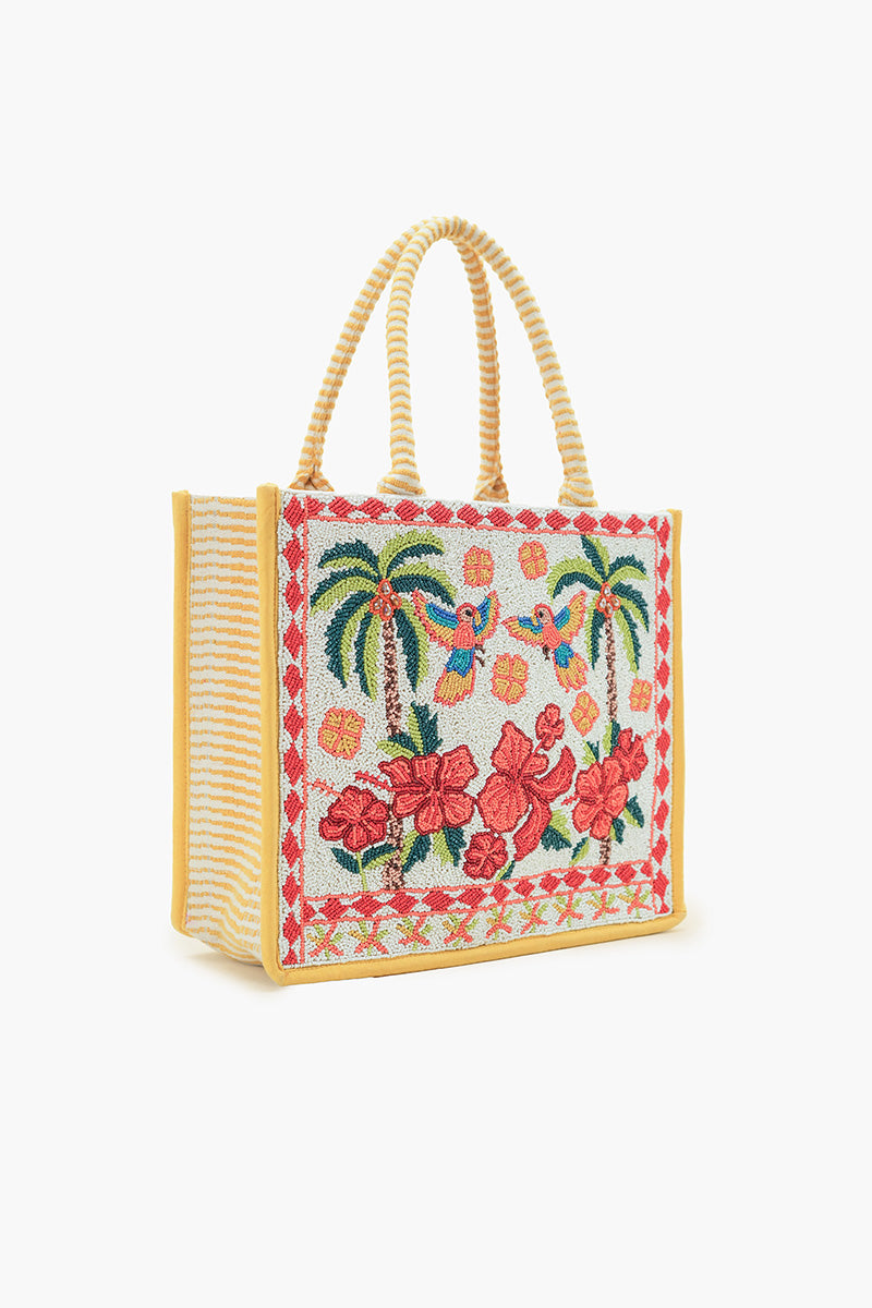 Rio Rhythm Vibrant Beaded Artisan Book Tote