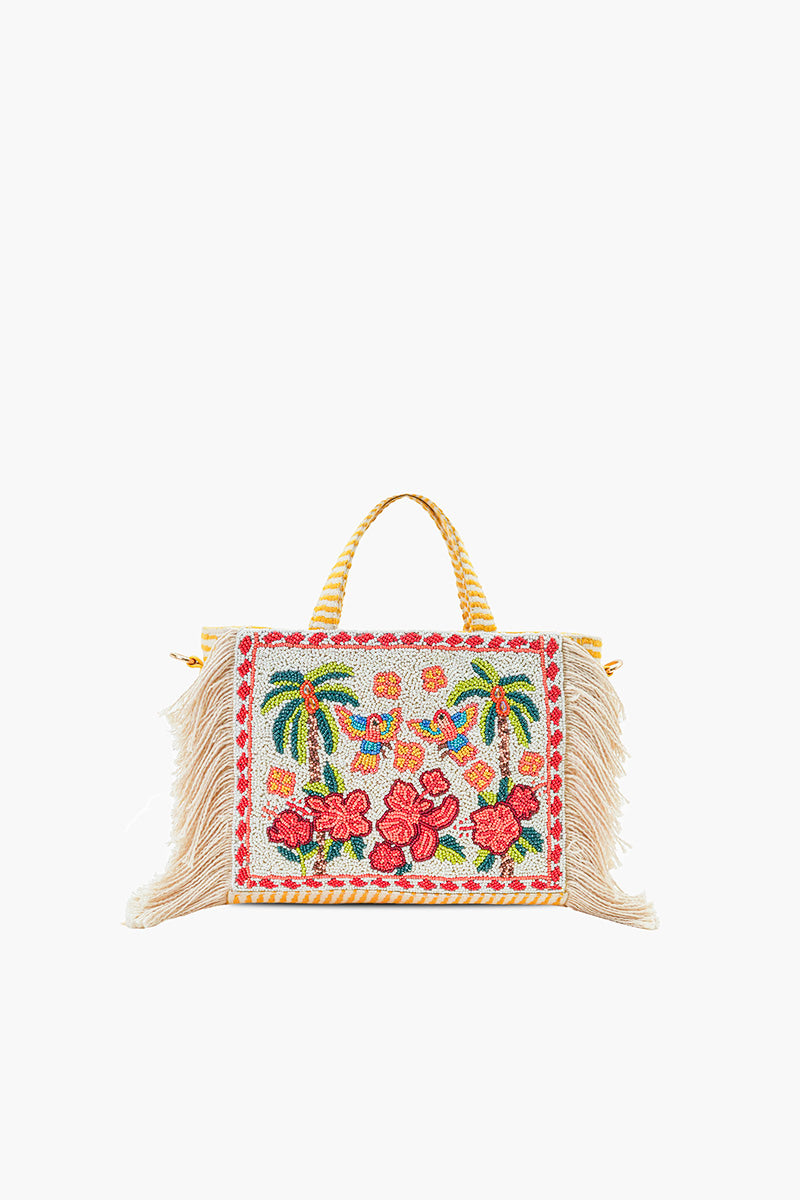 Rio Rhythm Vibrant Beaded Artisan Top Handle Bag | view 2