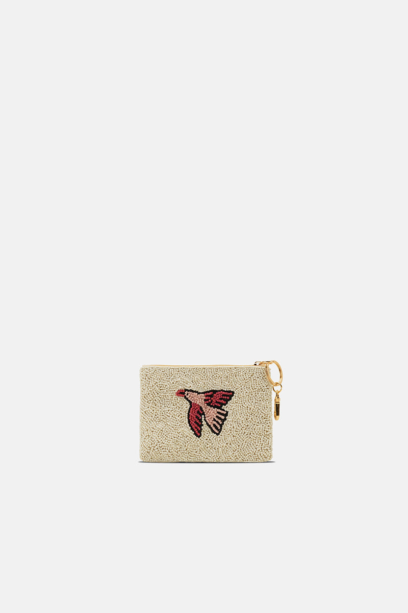 Safari Luxe Beaded Coin Pouch