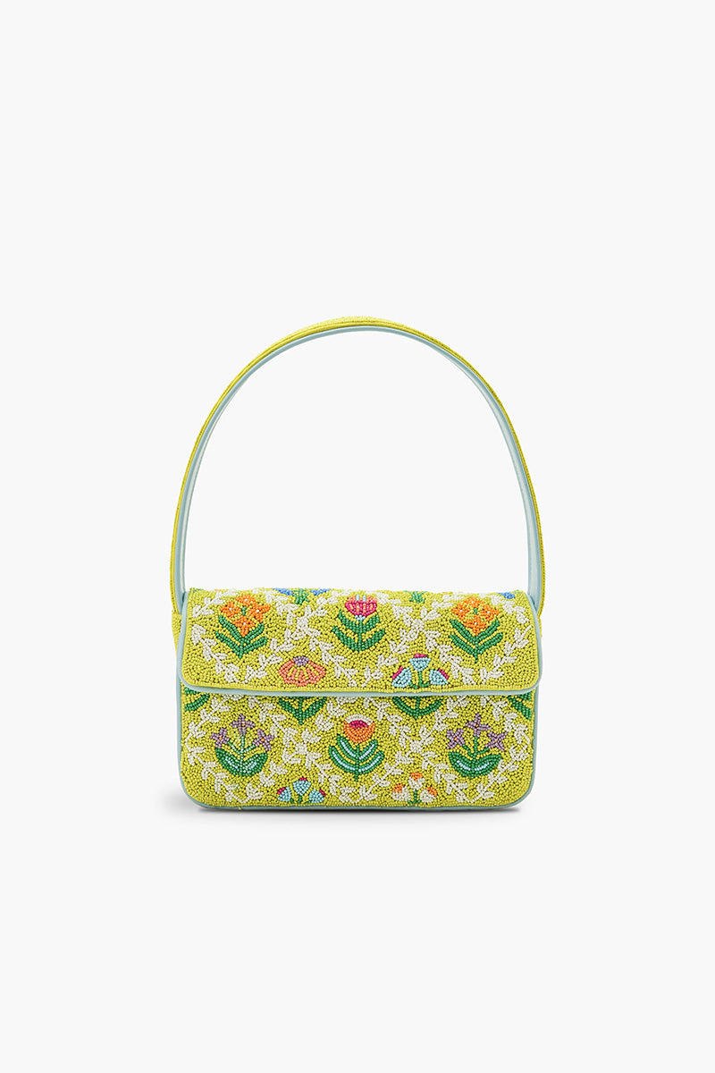 Mod Garden Geo Floral Beaded Shoulder Bag