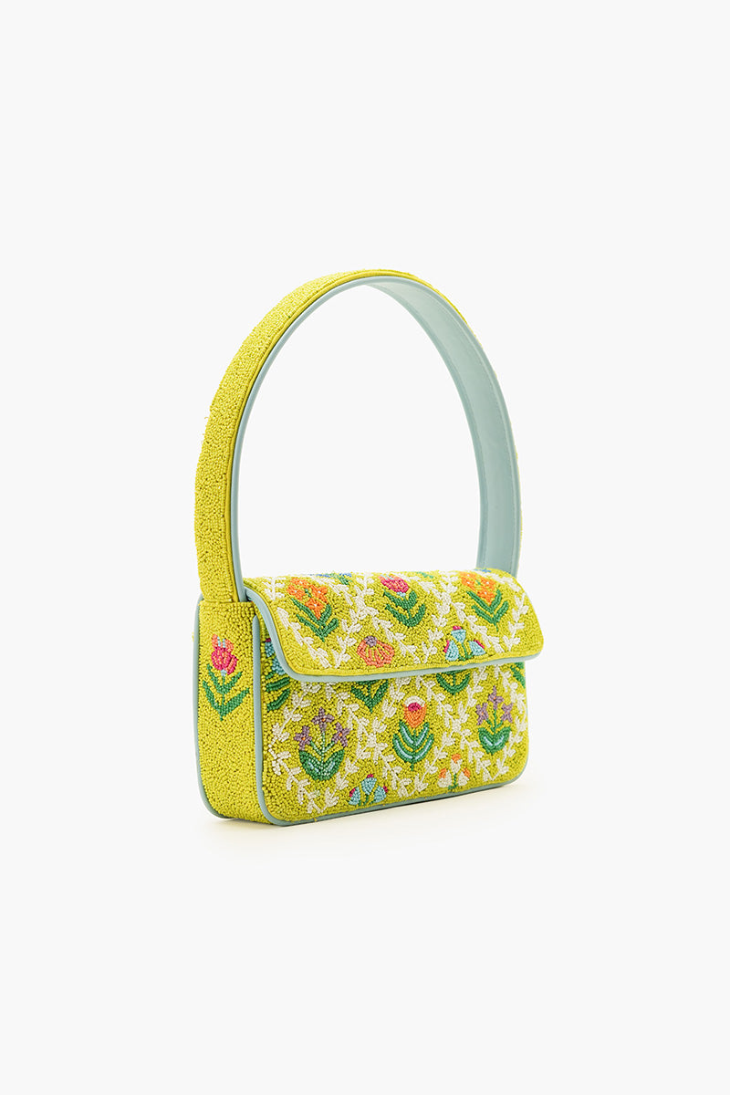 Mod Garden Geo Floral Beaded Shoulder Bag