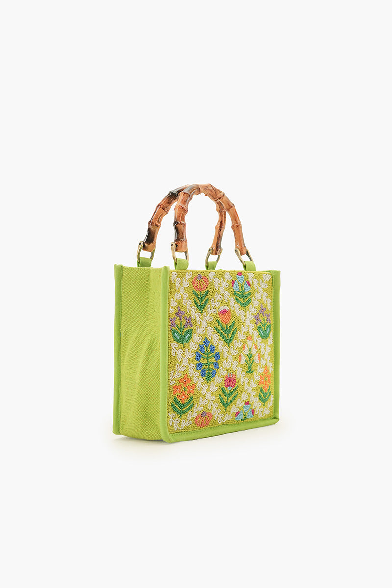 Mod Garden Geo Floral Beaded Mini Tote | View 4