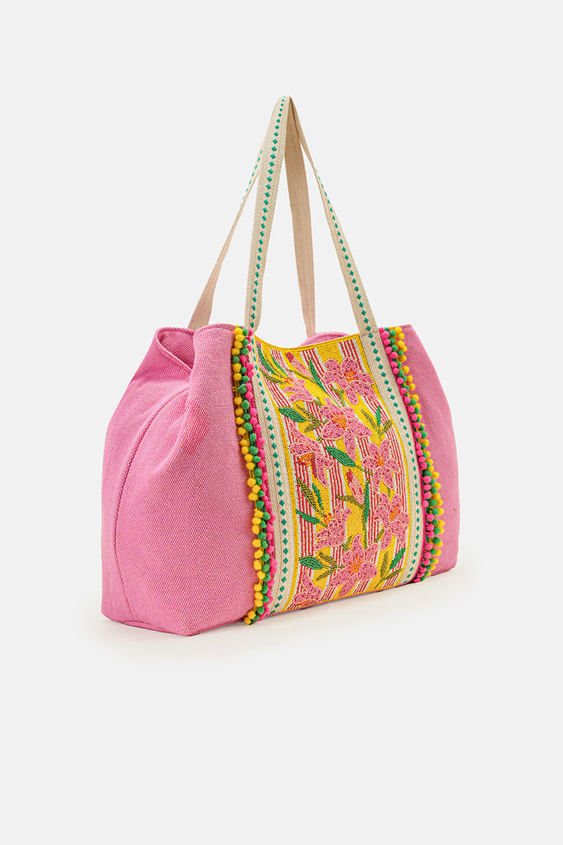 Lily Pond Artisan Beaded Feminine Oversized Tote