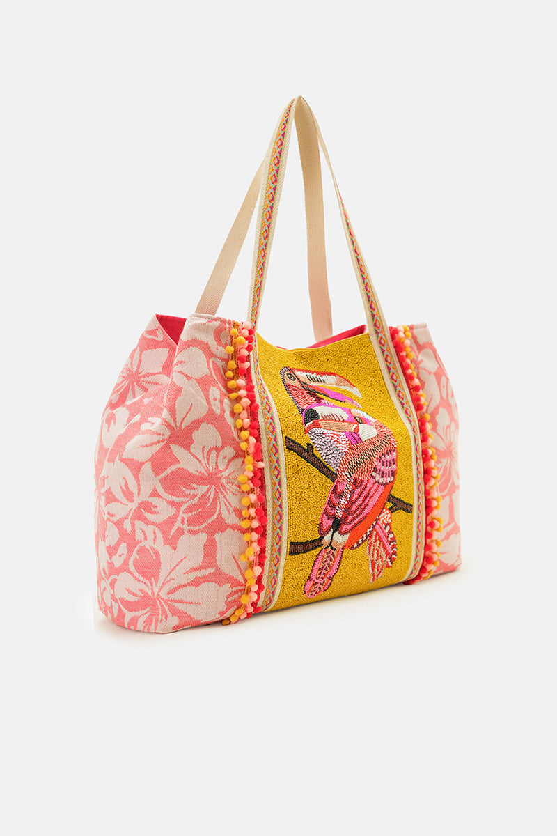 Tropical Toucan Handcrafted Oversized Tote