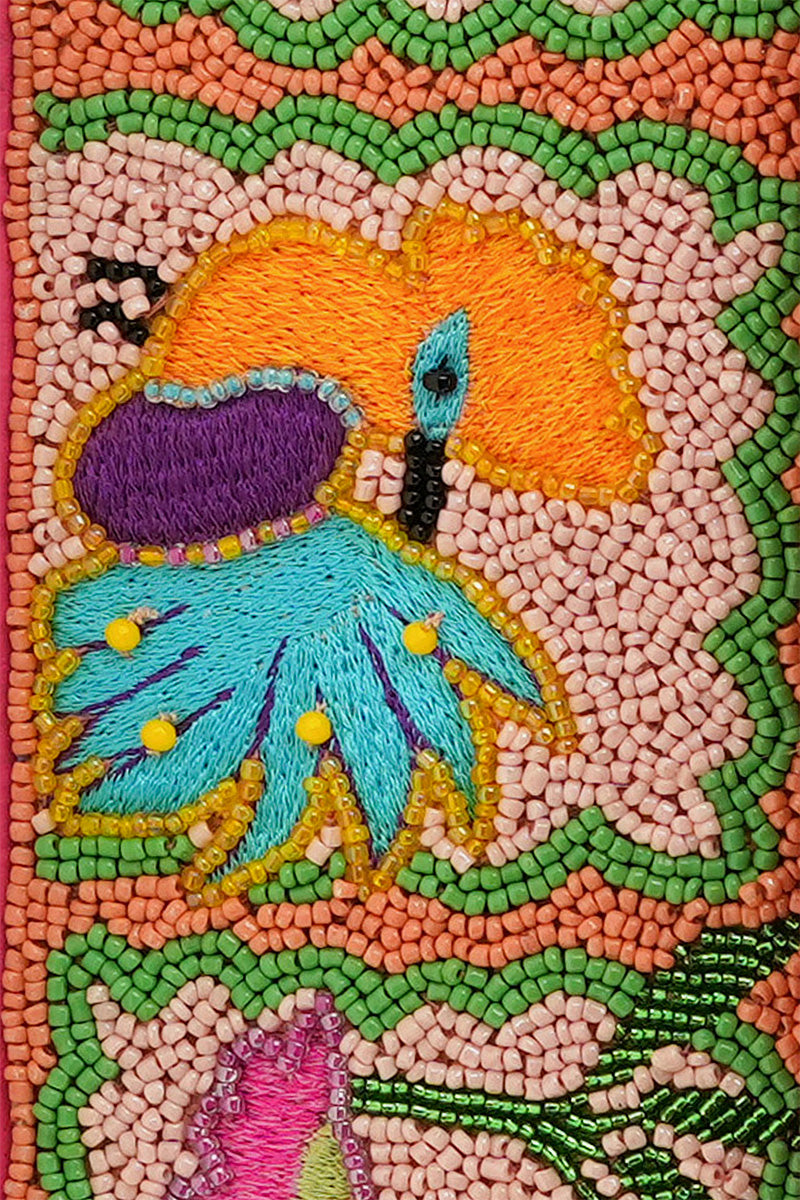 Paradise Found Birds Beaded Luxury Beaded Shoulder Bag
