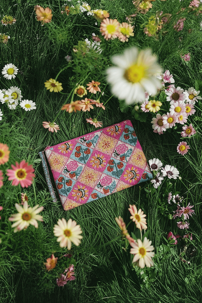 Midnight Galaxy Celestial Beaded Wristlet Clutch | view 1