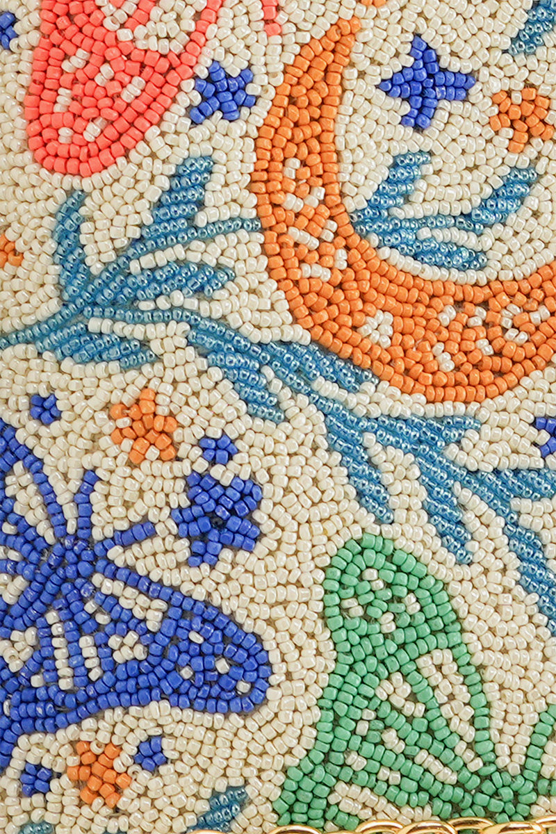 Mariposa Monarch Butterfly Beaded Handheld Clutch