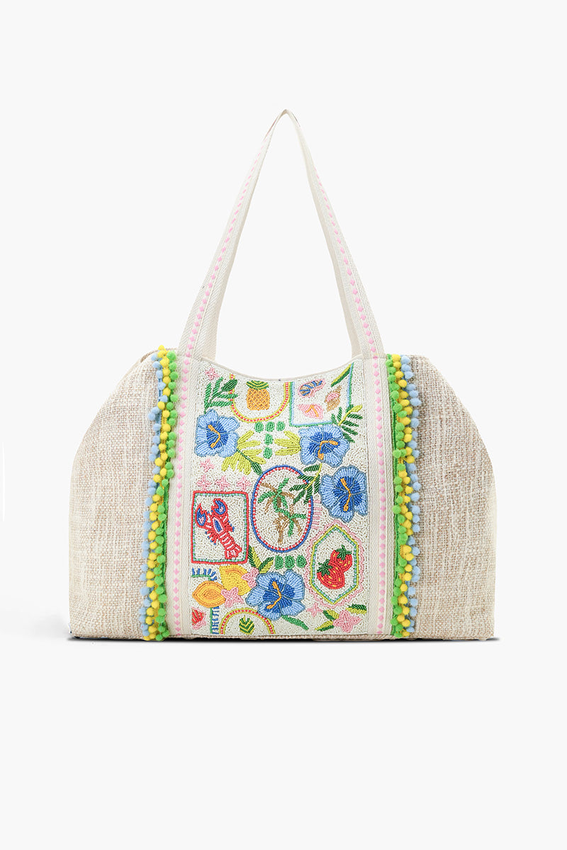 Capri Zest Lemon Strawberry Hibiscus Oversized Tote