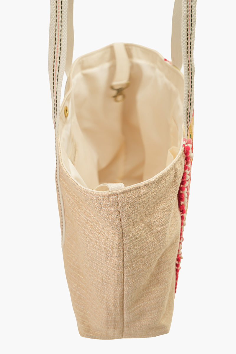 Riviera Chic "La Dolce Vita" Beaded Oversized Tote | View 6