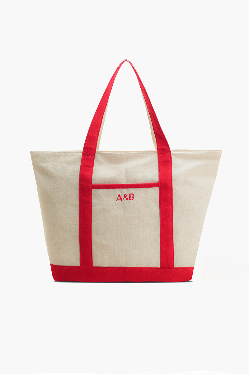 Postcard From Italy Beaded Boat Tote