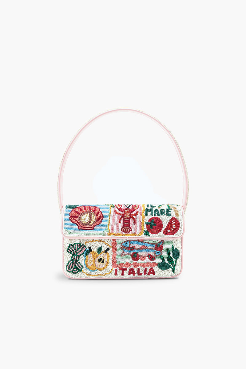 Postcard From Italy Beaded Shoulder Bag
