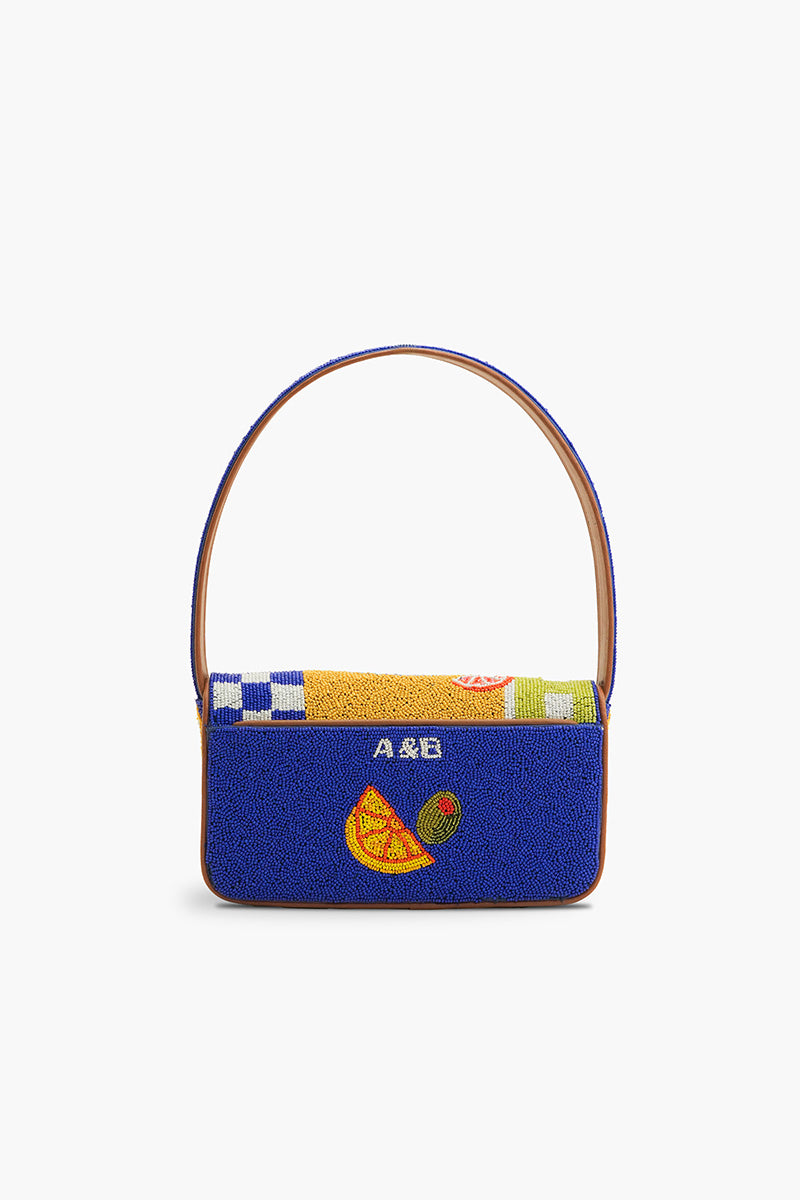 Mediterranean Sardine Hand-Beaded Shoulder Bag