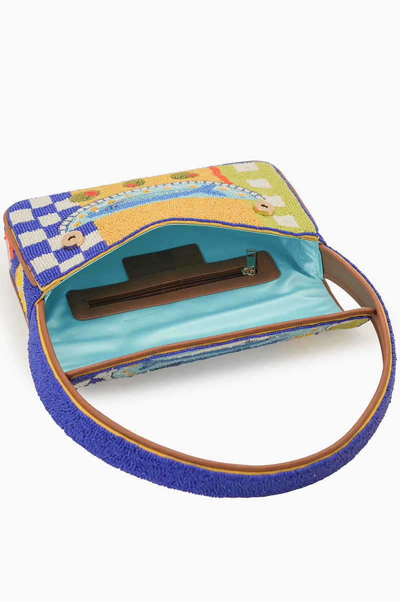 Mediterranean Sardine Hand-Beaded Shoulder Bag | View 6