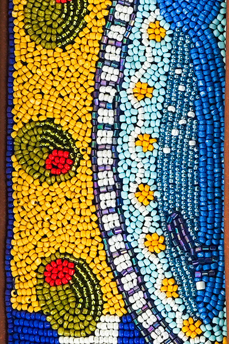 Mediterranean Sardine Hand-Beaded Shoulder Bag