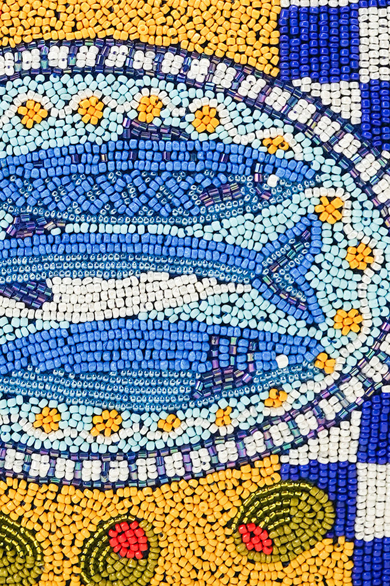 Mediterranean Sardine Hand-Beaded Mini Tote | View 3