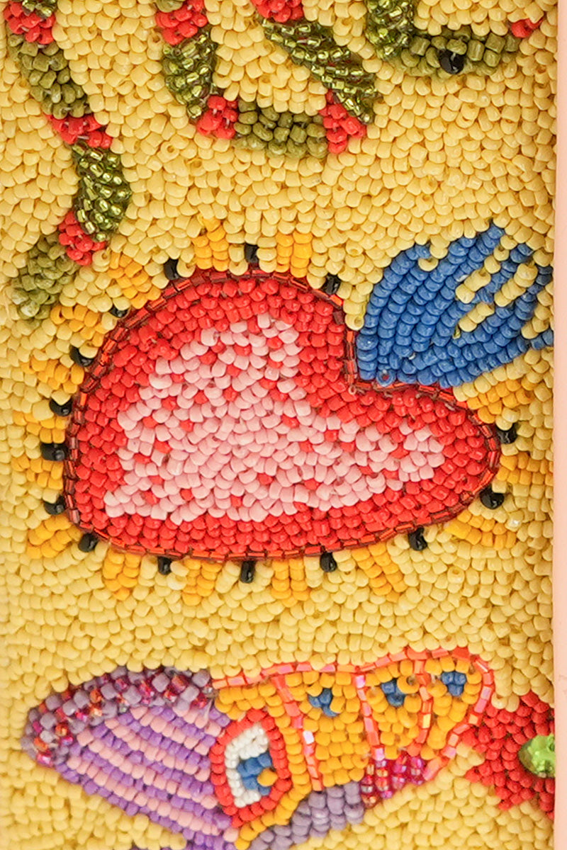 Whimsical Butterfly Beaded Shoulder Bag