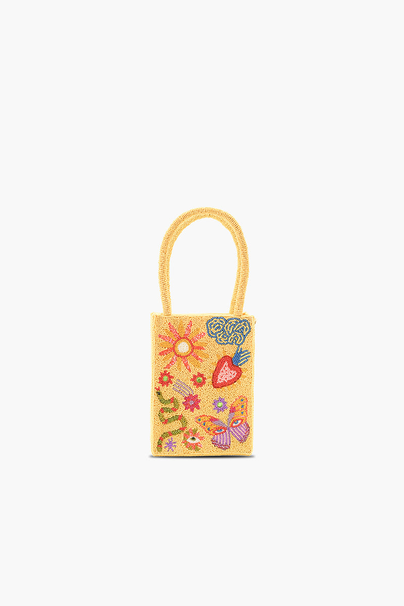 Whimsical Butterfly Beaded North South Tote | View 7