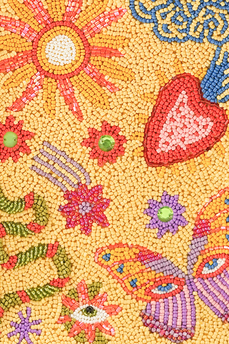 Whimsical Butterfly Beaded North South Tote | View 3