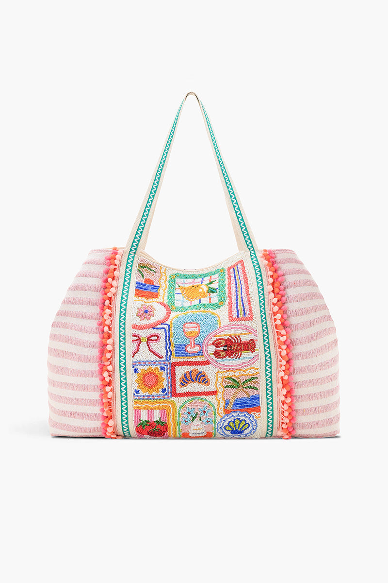 Ultimate Summer Vacay Beaded Oversized Tote