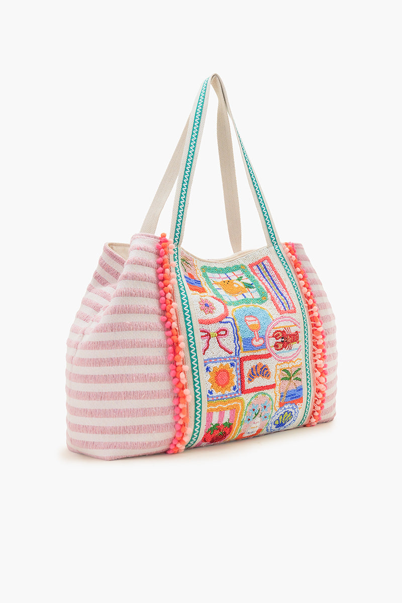 Ultimate Summer Vacay Beaded Oversized Tote