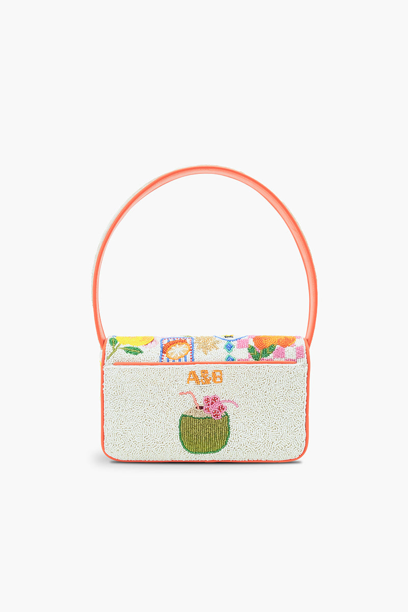 Zesty Orchard Orange Lemon Floral Beaded Shoulder Bag | View 5
