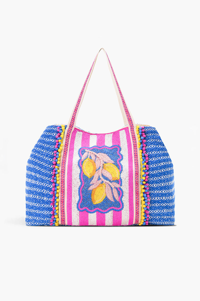 Limoncello Dream Hand-Beaded Oversized Tote | view 2