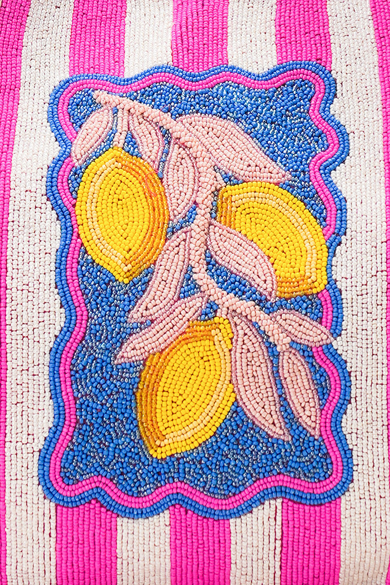 Limoncello Dream Hand-Beaded Oversized Tote
