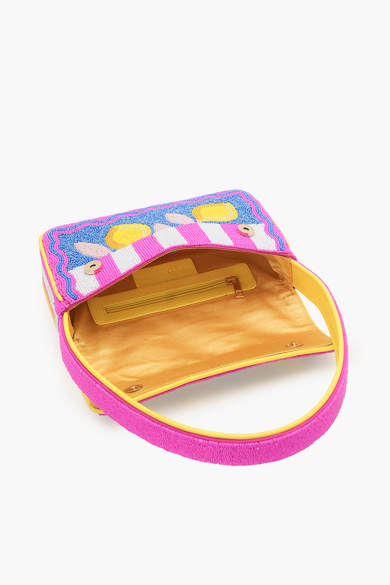 Limoncello Dream Hand-Beaded Shoulder Bag