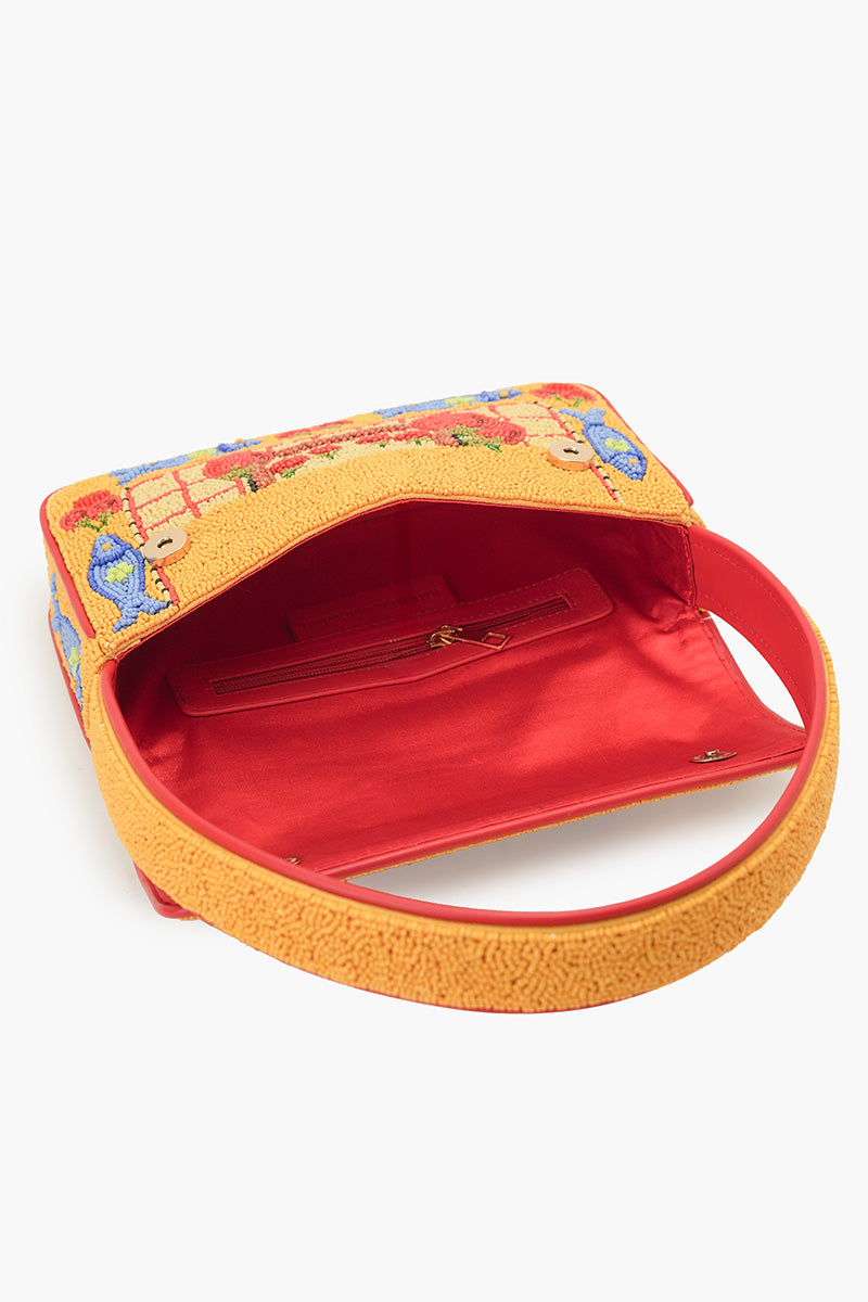 Deep Sea Sardine Beaded Coastal Shoulder Bag | View 6