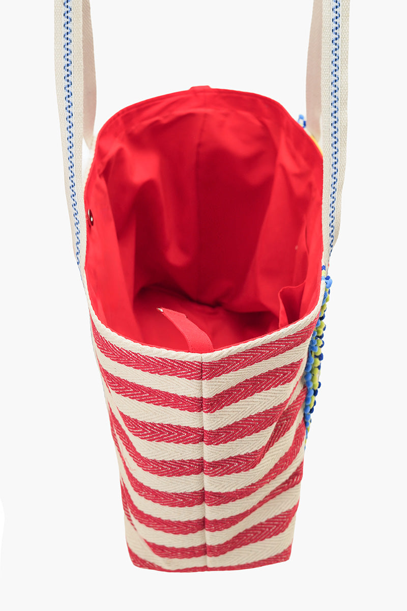 Deep Sea Sardine Beaded Coastal Oversized Tote | View 6