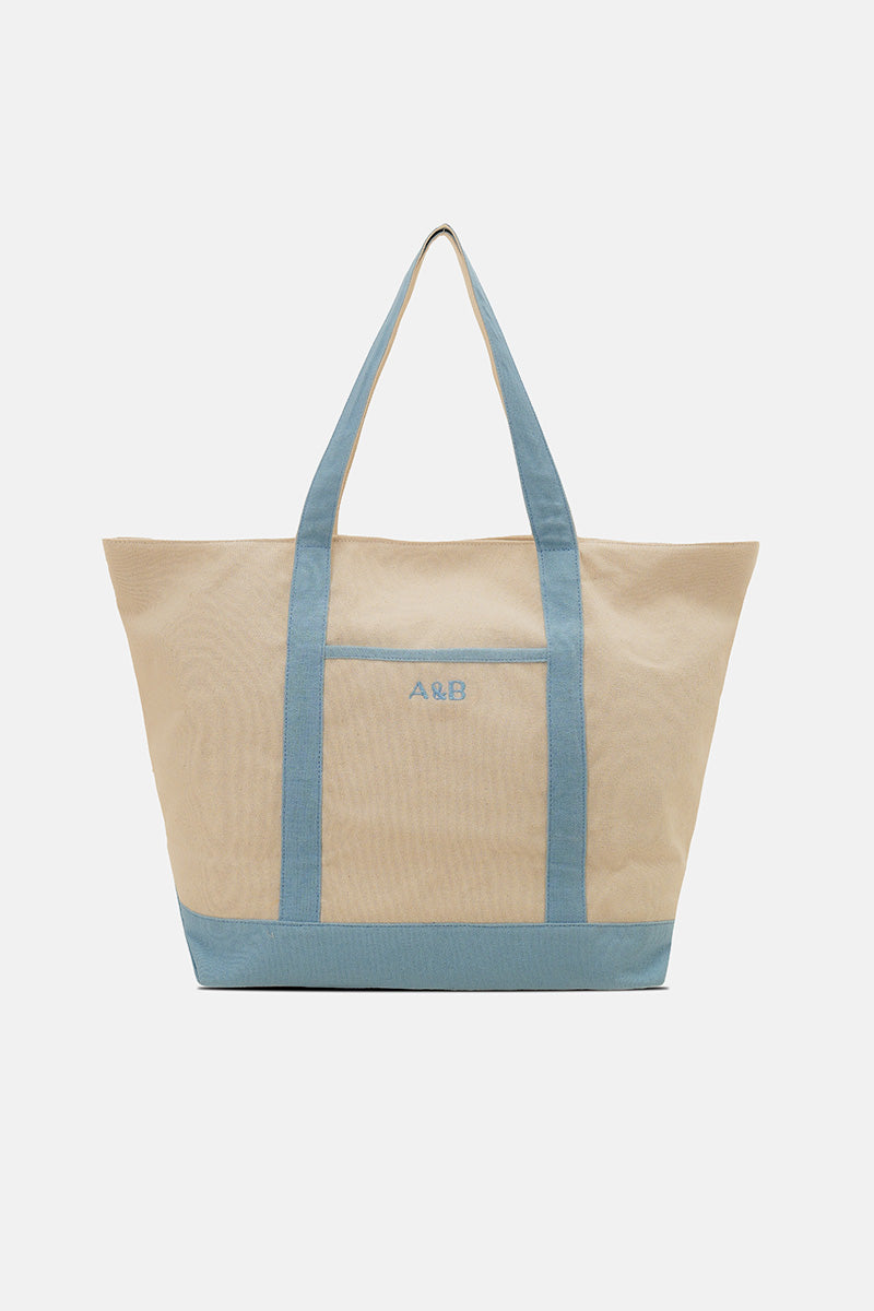 Paradise Palm Bird Handcrafted Boat Tote