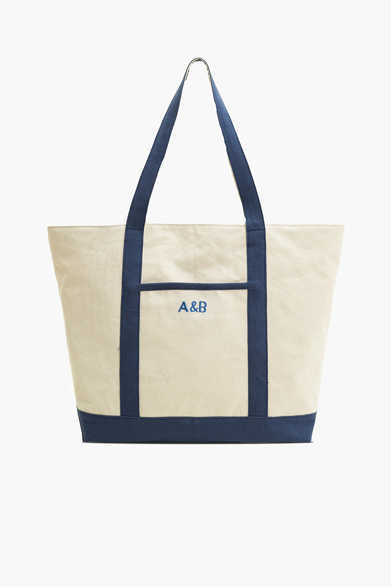 Seaside Crab Hand-Beaded Nautical Boat Tote