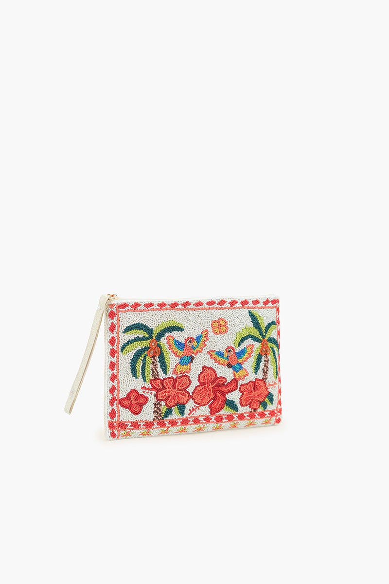 Rio Rhythm Vibrant Beaded Wristlet Clutch
