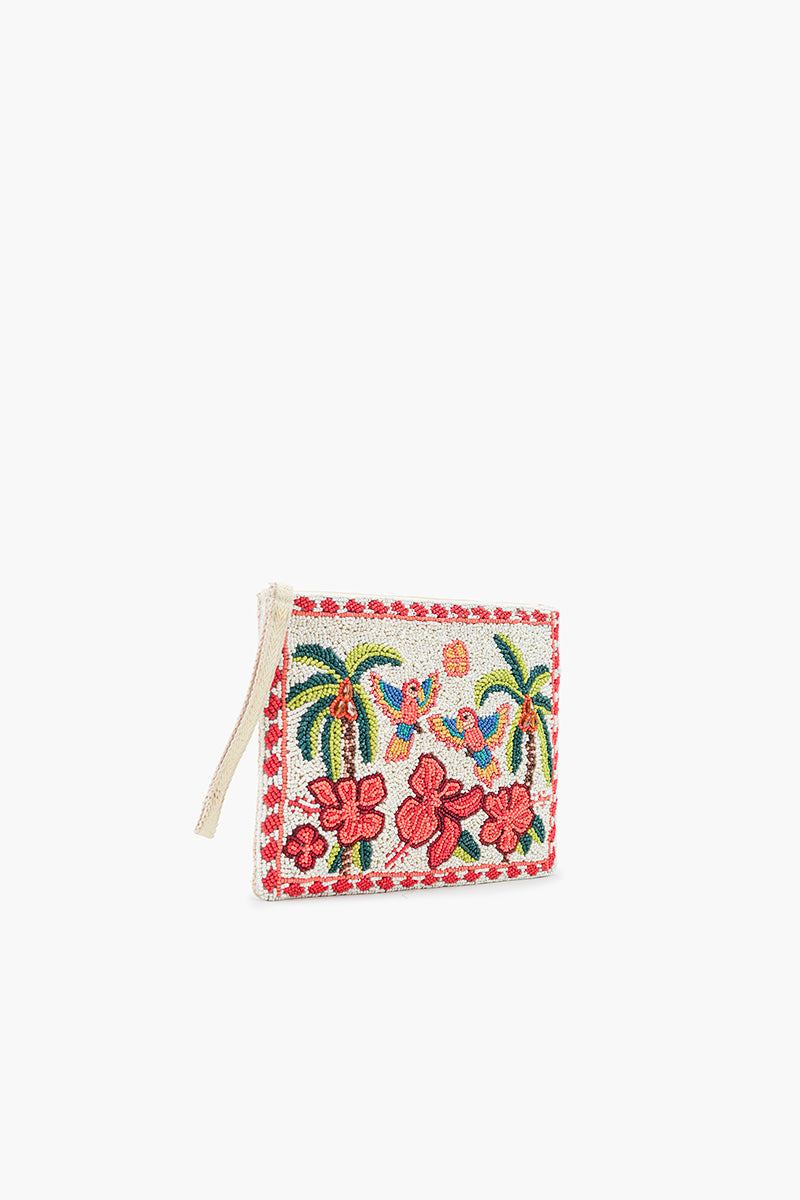 Rio Rhythm Vibrant Beaded Wristlet Clutch