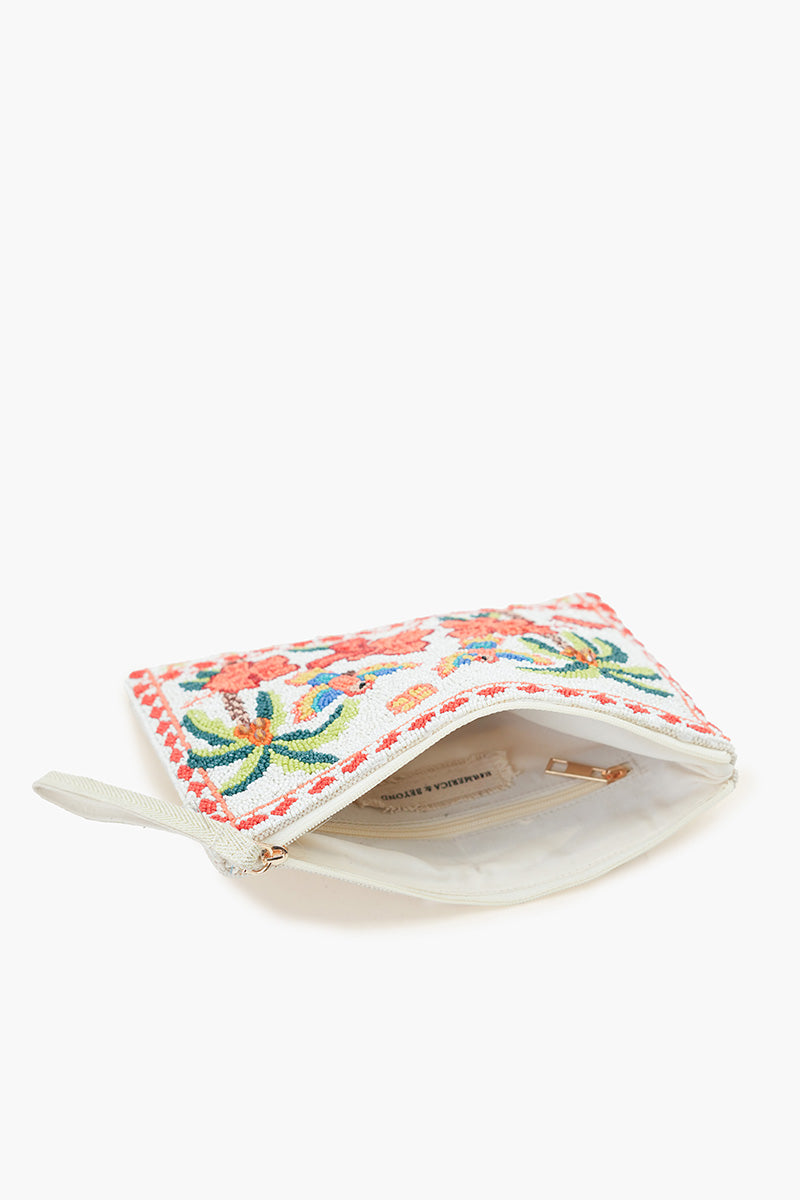 Rio Rhythm Vibrant Beaded Wristlet Clutch