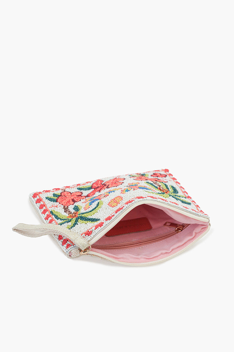 Rio Rhythm Vibrant Beaded Wristlet Clutch