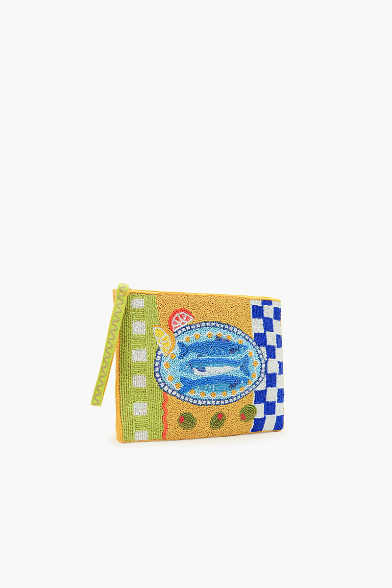 Mediterranean Sardine Wristlet Clutch
