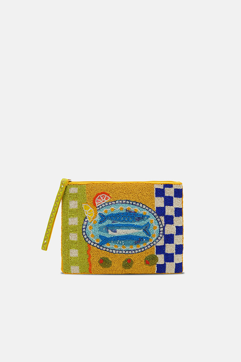 Mediterranean Sardine Wristlet Clutch | view 1