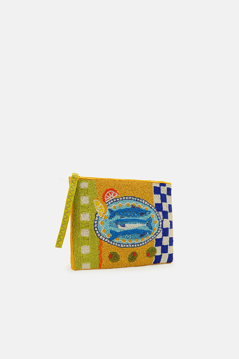 Mediterranean Sardine Wristlet Clutch