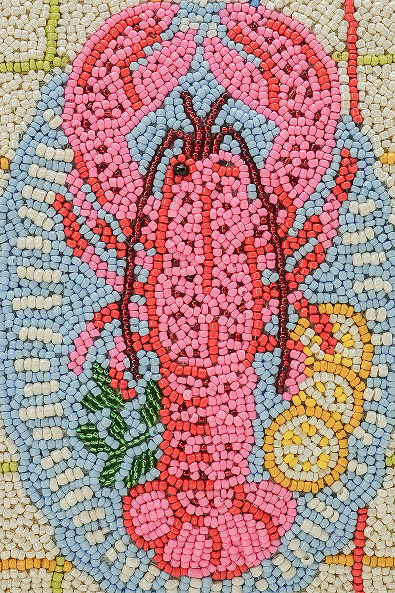 New England Lobster Beaded Wristlet Clutch | view 2