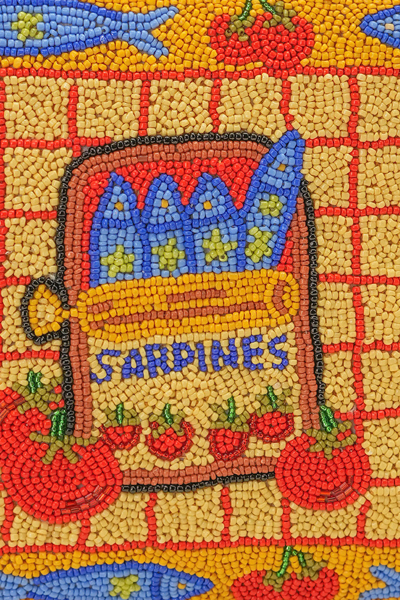 Deep Sea Sardine Beaded Wristlet Clutch | view 2