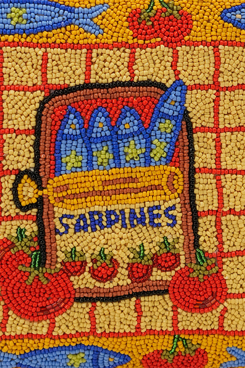 Deep Sea Sardine Beaded Wristlet Clutch | view 2