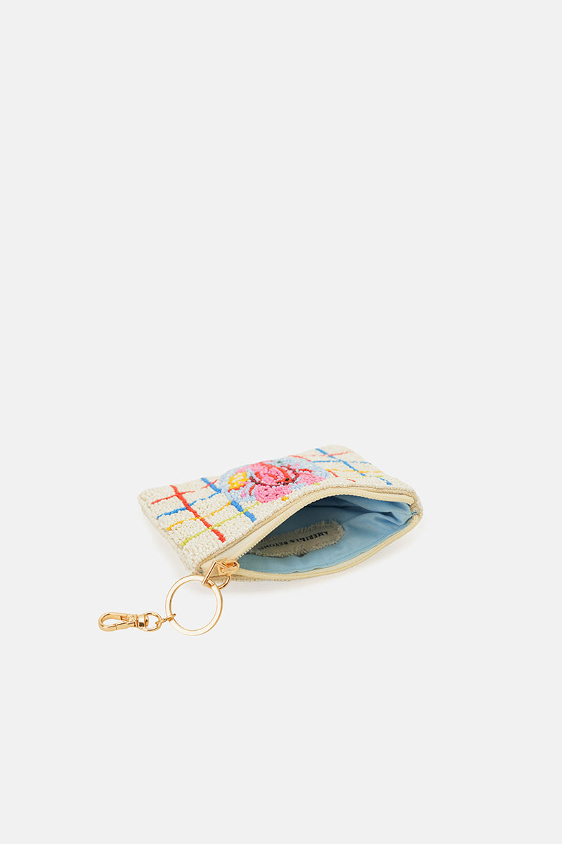 New England Lobster Beaded Coin Pouch